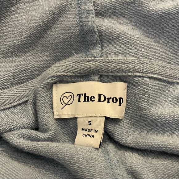 THE DROP Iona Light Blue Hoodie Sweatshirt Dress - Picture 6 of 6